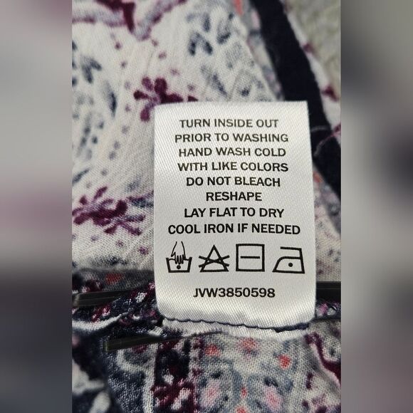 JOLT Womens Off the shoulder, blue with floral print blouse Size XXL Plus size. - Picture 5 of 6